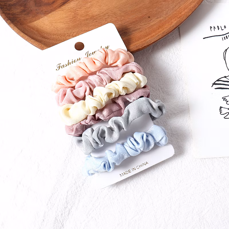 Elastic Silk Satin Scrunchies Set Pack Velvet Scrunchies Hair Decoration Hair Bands for Girls Kids