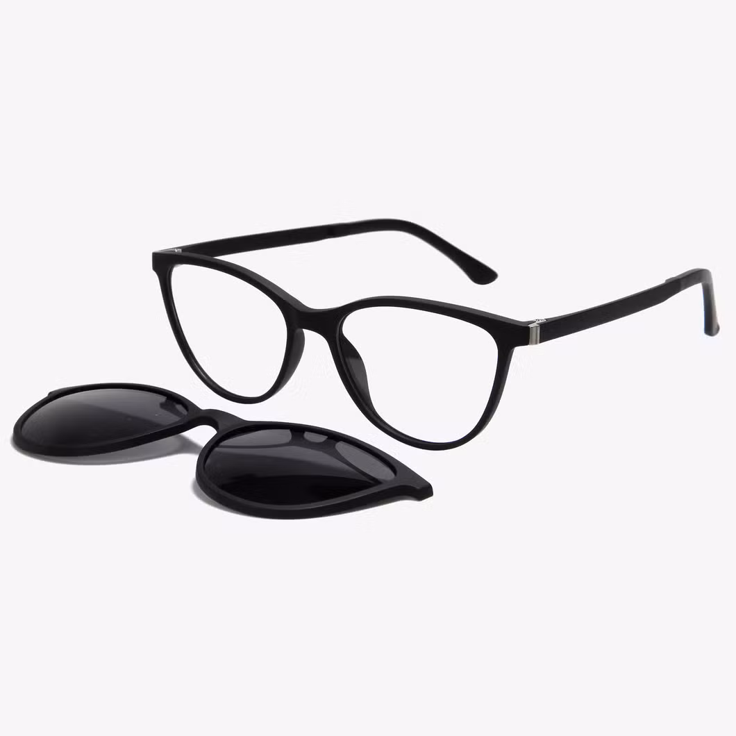 Small Cat Eye Spectacle Frames for Men Women Ultem Clip on Wholesale Best Quality Sunglasses