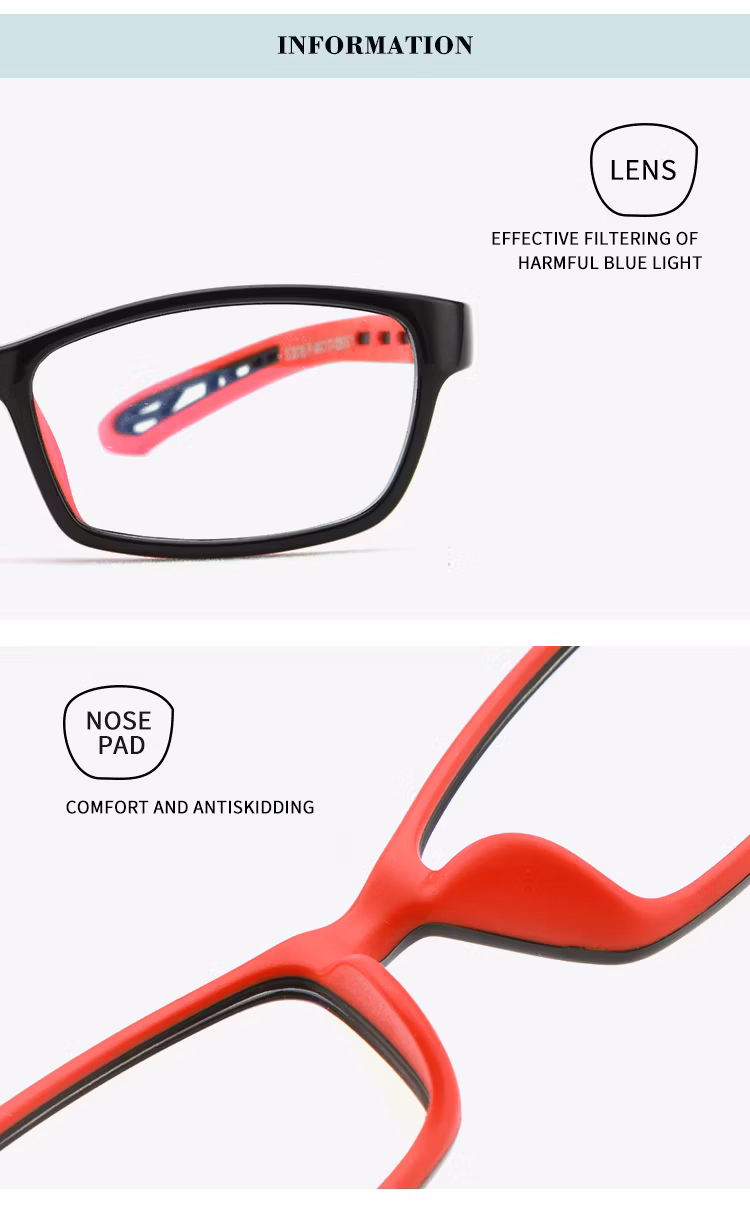 Anti Blue Light Glasses Tpee Rubber Kids Glasses