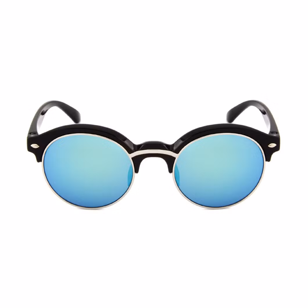High Quality Custom Shades Fashion Famous Brand Half Frame Sun Glasses Women Men Mirror UV400 Polarized Sunglasses