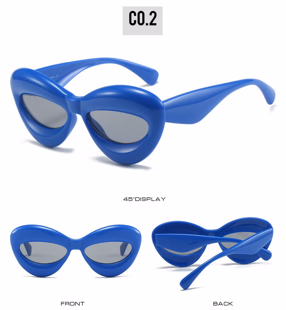 2024 OEM New Arrival High Quality Full Rim PC Cat Eye Frame Fashion Unisex Sunglasses with 100% UV400 Lenses