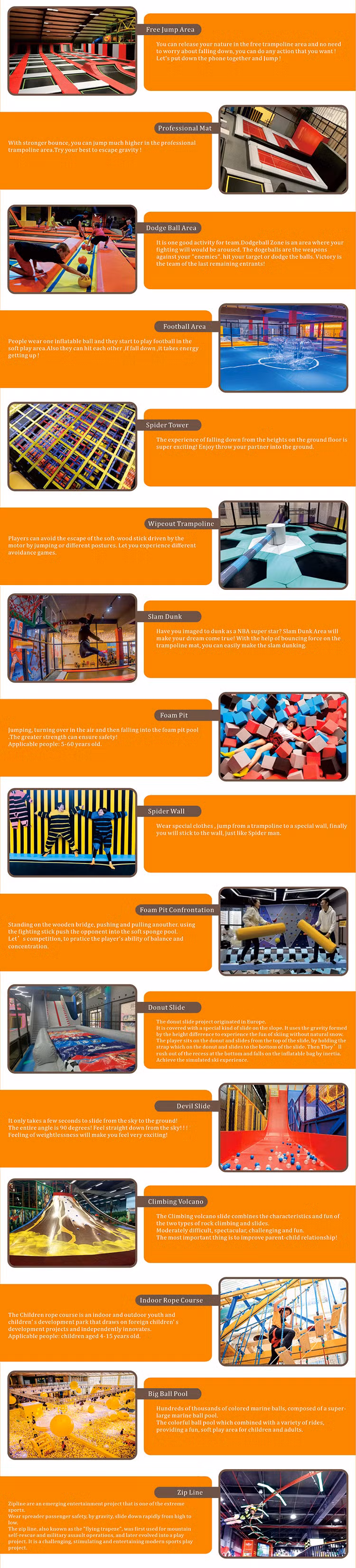 2024 Commercial Customized Big/Large Kids/Children Inflatable Indoor/Outdoor Bungee Jumping/Jump Sport Gym Trampoline Amusement Park with Rope Course