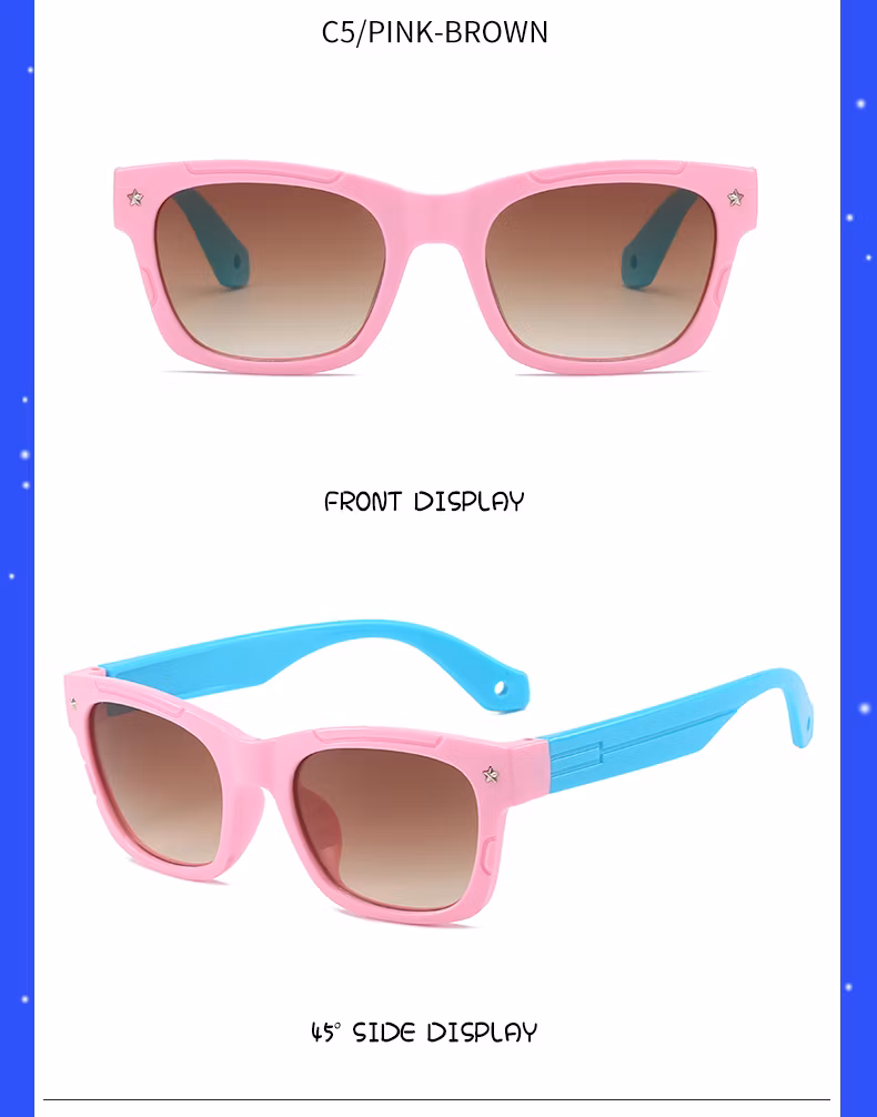 Unisex 2023 Hot Sale Factory Wholesale Colorful Cute Anti UV400 Girls Boys Baby Kids Sunglasses