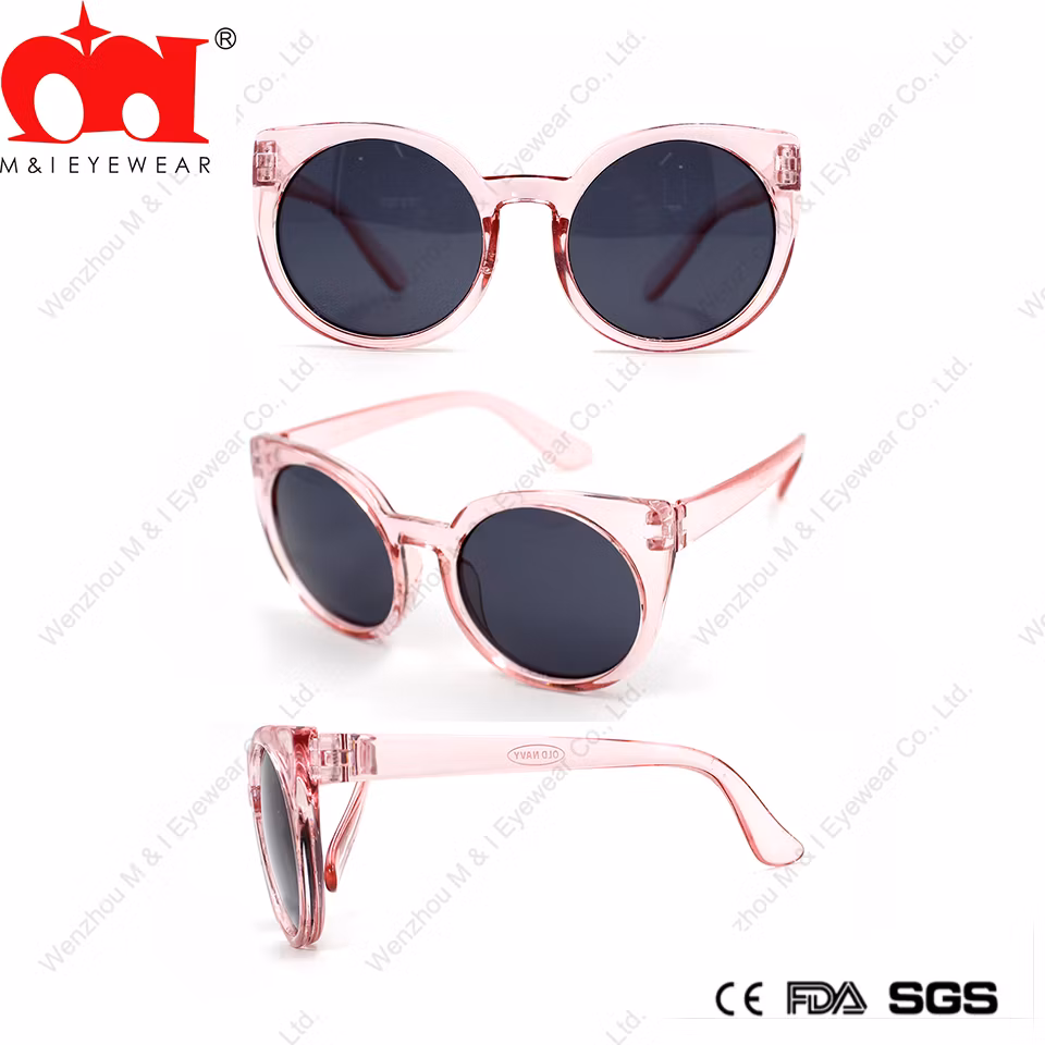Well-Designed Red Frame Fashinable Oval-Shaped Kids Plastic Sunglasses (LT906108)