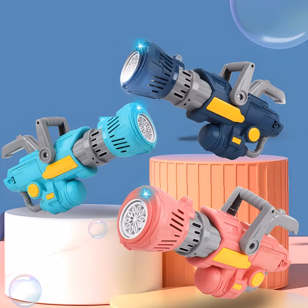 2024 New Customized 10 Holes Bubble Machine Roket Bazooka Automatic Bubble Gun Summer Kids Toys