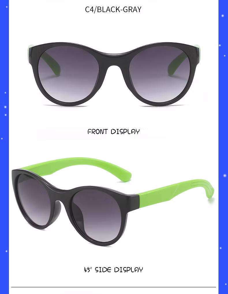 Custom Logo 2024 Sunglasses Plastic PC Children Sunglasses Unisex Elegant Boys and Girls Sunglasses