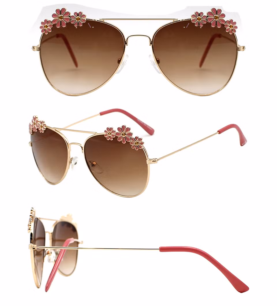 Popular Oval Frame Daisy Fashion Kids Sunglasses