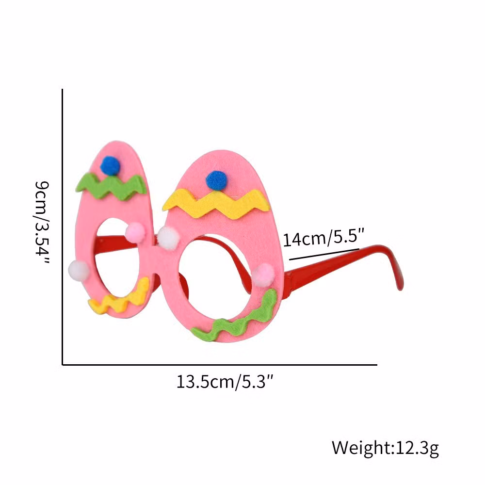 New Easter Cartoon Rabbit Glasses Children′s Party Decorations Chicken Egg Glasses Frame