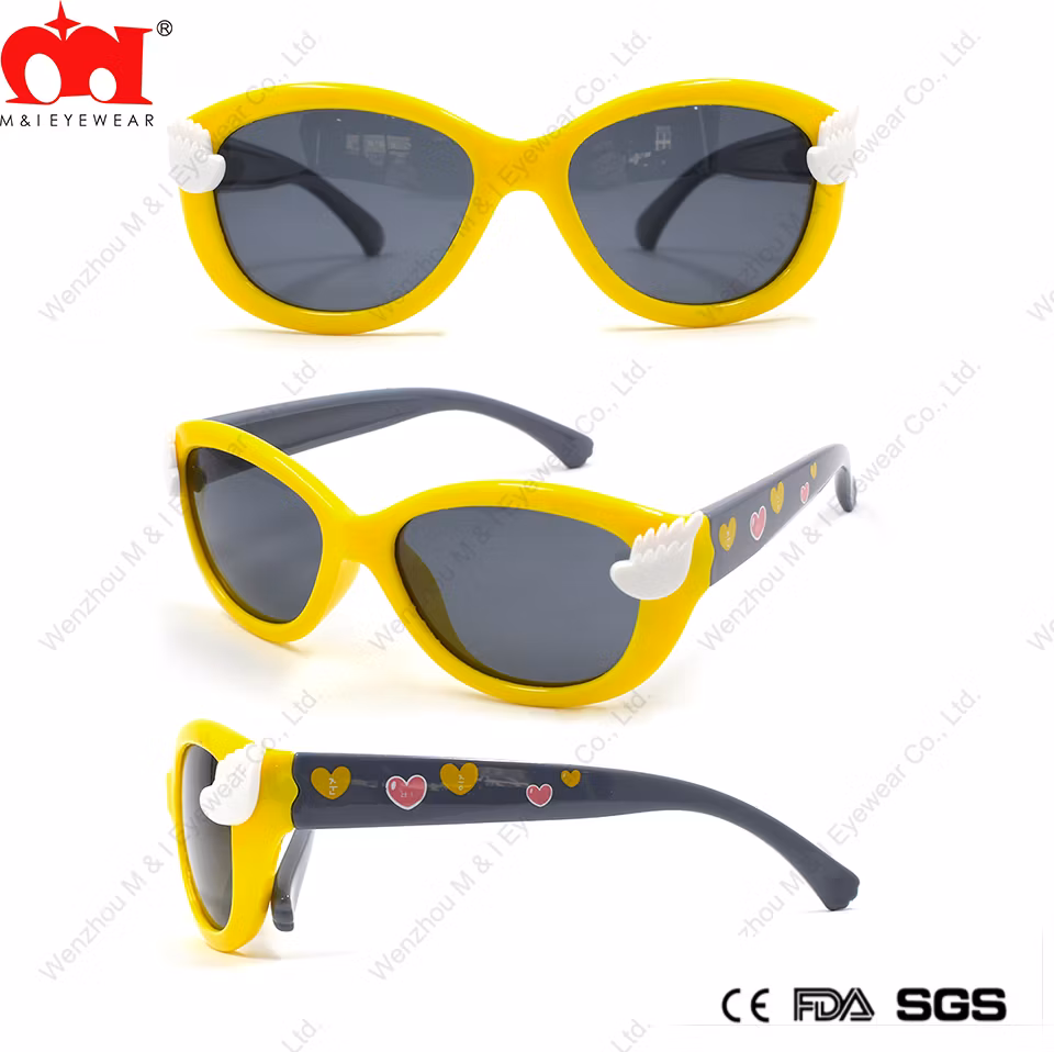 Wings Oval-Shaped Coating Multicolor Kids Sunglasses with Pattern (LT905001)