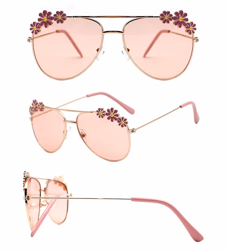 Popular Oval Frame Daisy Fashion Kids Sunglasses