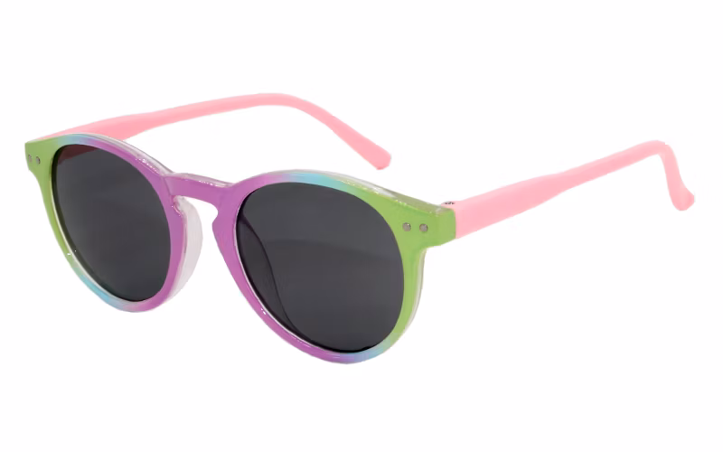 New Arrival Cutie Candy Colors Leopard Cat Eyes Frame Kid Polarized Sunglass