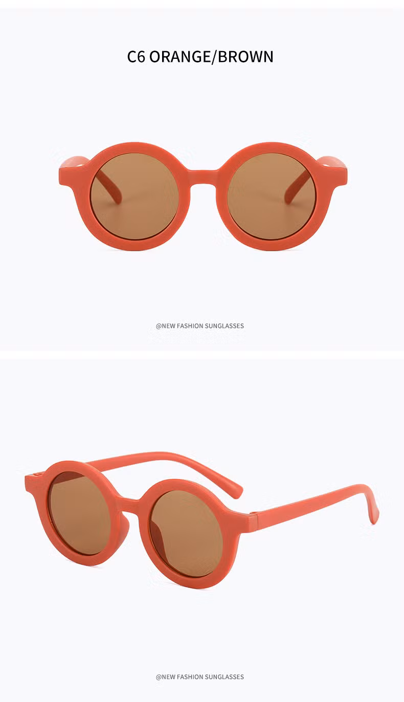 Custom Sports Kids Sunglasses Lucky Children Baby Toddler Shades Color Round Sun Glasses