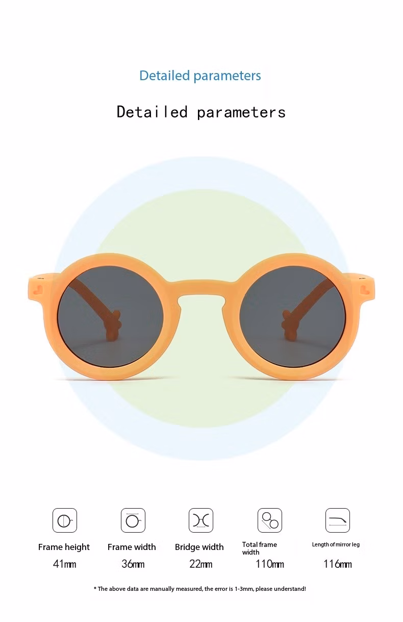 Flexbile Tpee Round Shape Kids Sunglasses with Polarized Lens Sunglasses
