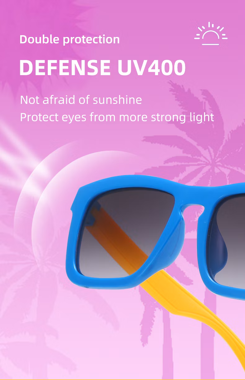 Kids Square Sunglasses PC Shades Sunglasses UV 400 Children′s Fashion PC Sunglasses for Boys and Girls