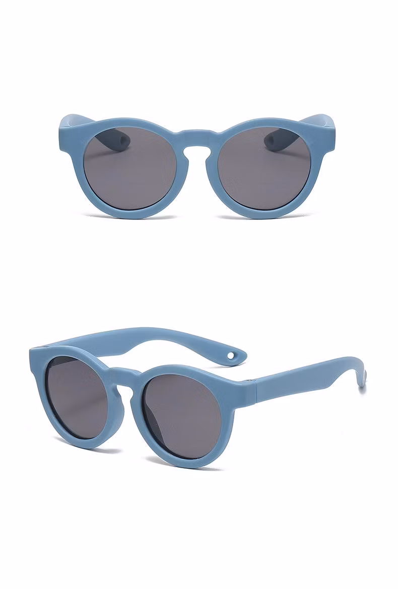 Kids Unbreakable Flexible Square Shape Tpee Rubber Children Sunglasses