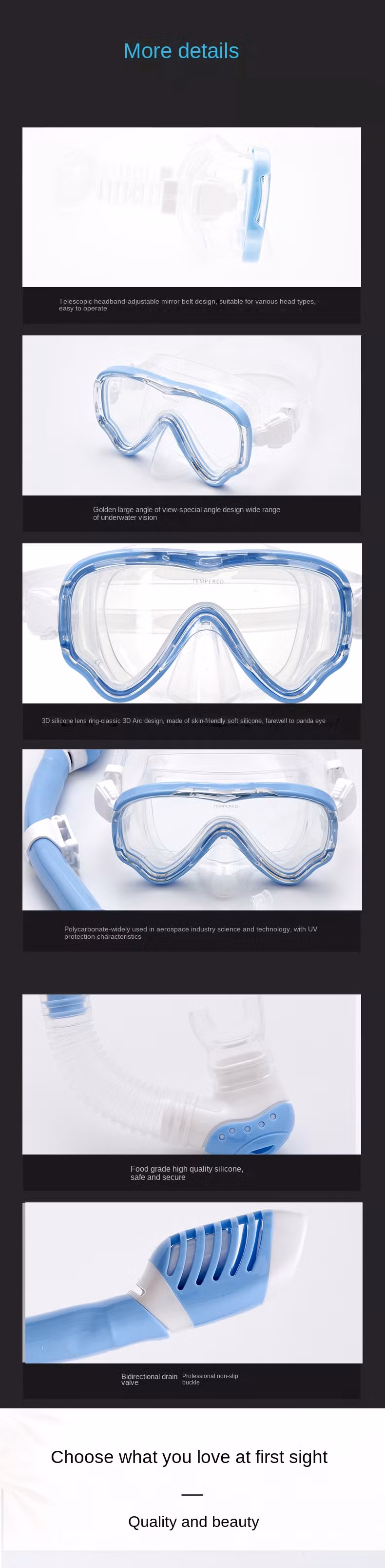 Children′s Diving Goggles Breathing Tube Mask Snorkeling Sanbao Set Silicone Anti-Fog Goggles Swimming Diving Glasses