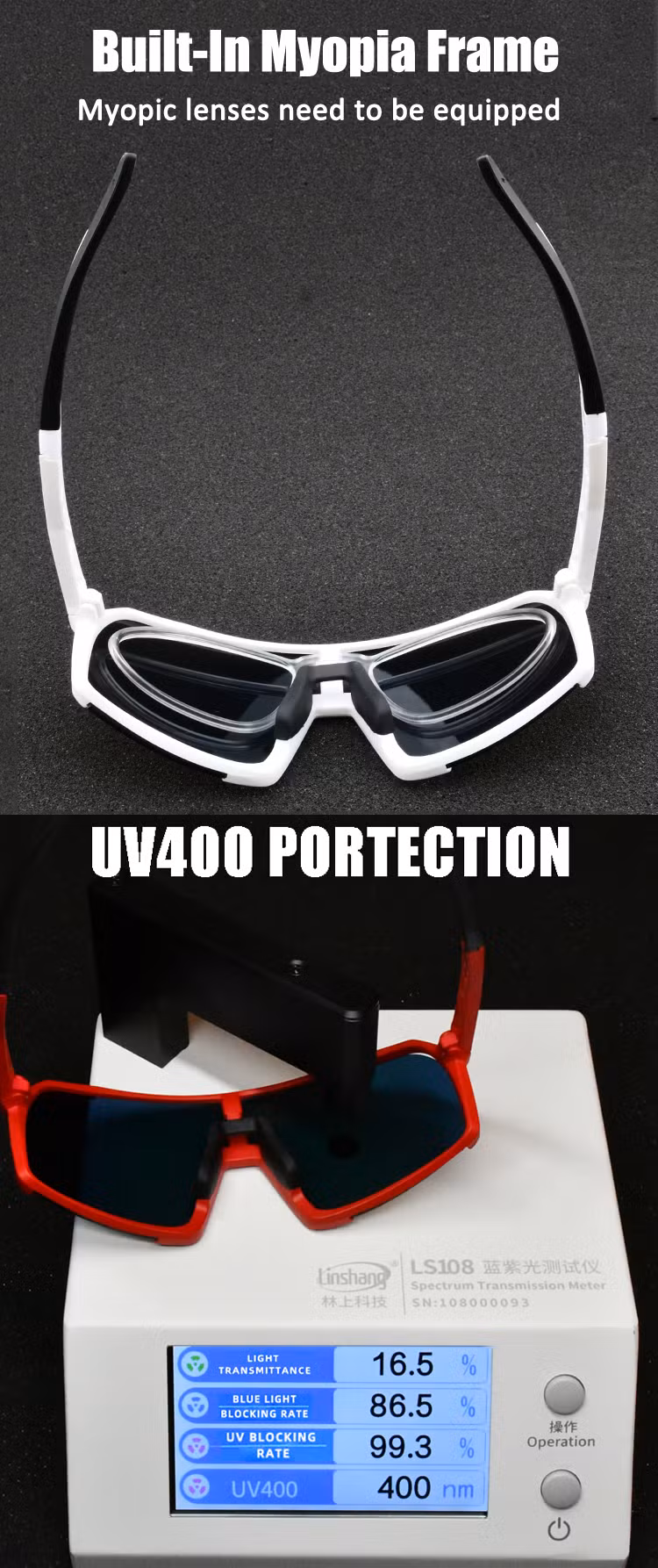 Mirrored and Polarized Bike Riding Sun Glasses Anti Glare Sport Cycling Sunglasses
