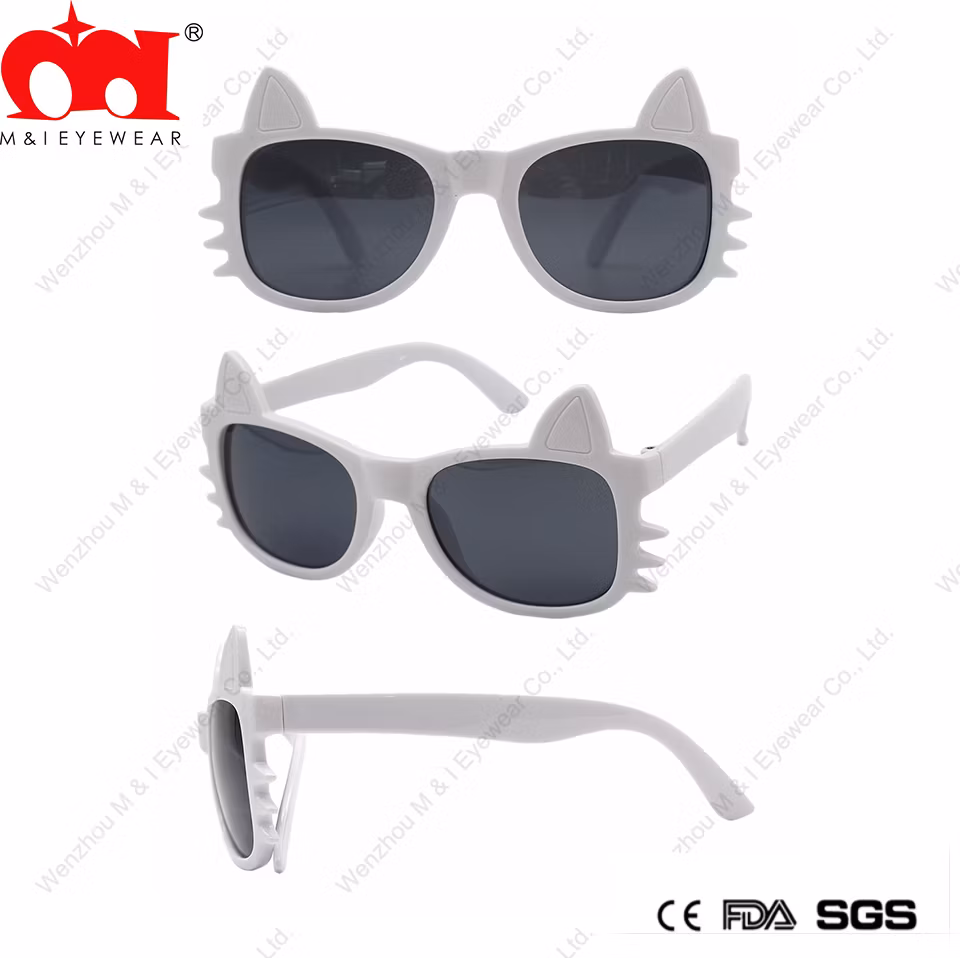 High-Quality Cat Face Shape Cute Kids Funny Plastic Eyewear Fashion Party Sunglasses (LT905064)