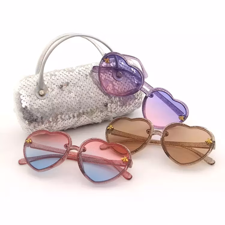 New Sale Hot Designer Kids Sunglasses Plastic Colorful Cute Heart Love&Roses Sunglasses Kids Sunglasses