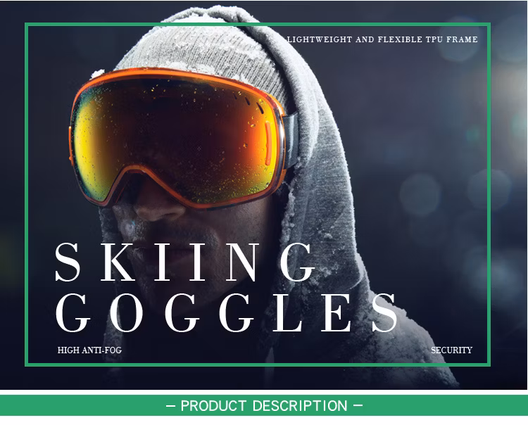 Flexible TPU Frame Anti Fog Lens Children Style Snow Skiing Goggles OEM ODM Outdoor Winter Sport Sled Glasses