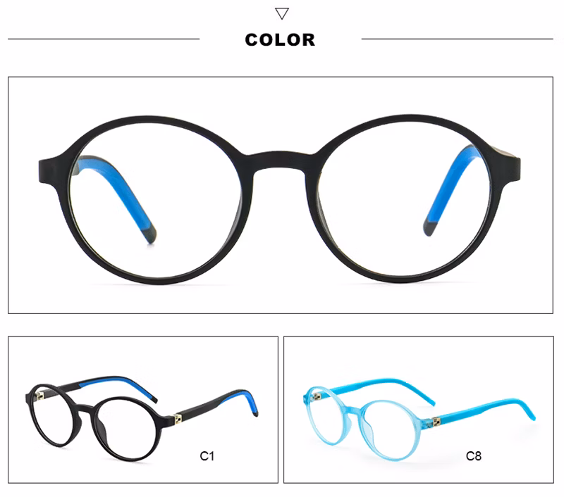 Montures Monturas De Lunettes Gros Accessory Gafas Proteccion Blue Light Tr90 Kids Seguridad Round Optical Monture De Lunettes Eye Eyeglasses Frames Glasses