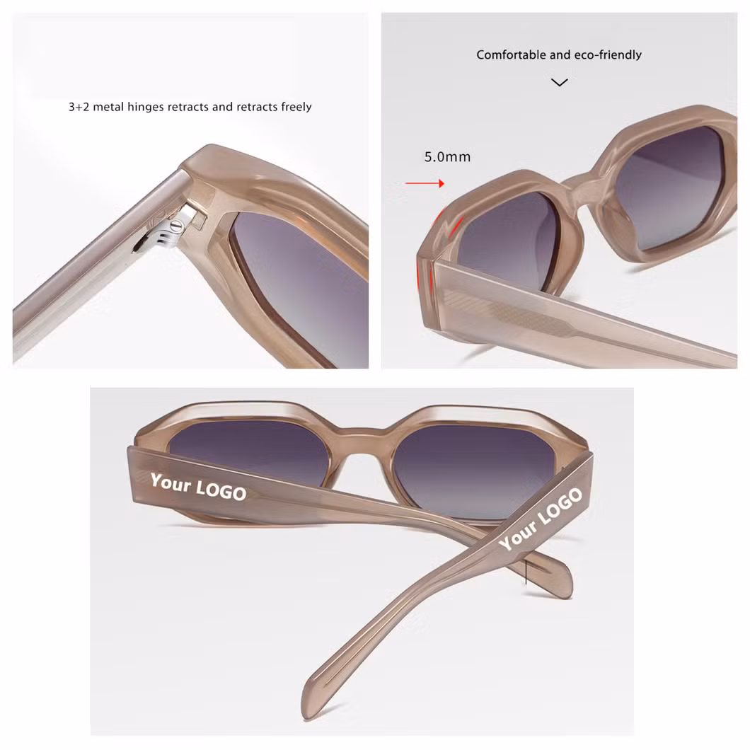 New European and American Fashion Small Frame Trendy Personalized Cat Eye Sunglasses Wide Eyeglasses Tr Sunglasses for Women