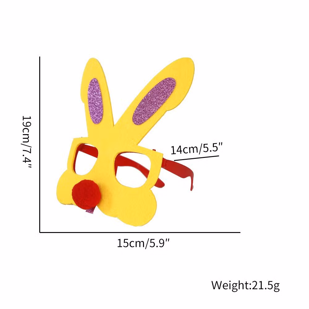 New Easter Cartoon Rabbit Glasses Children′s Party Decorations Chicken Egg Glasses Frame