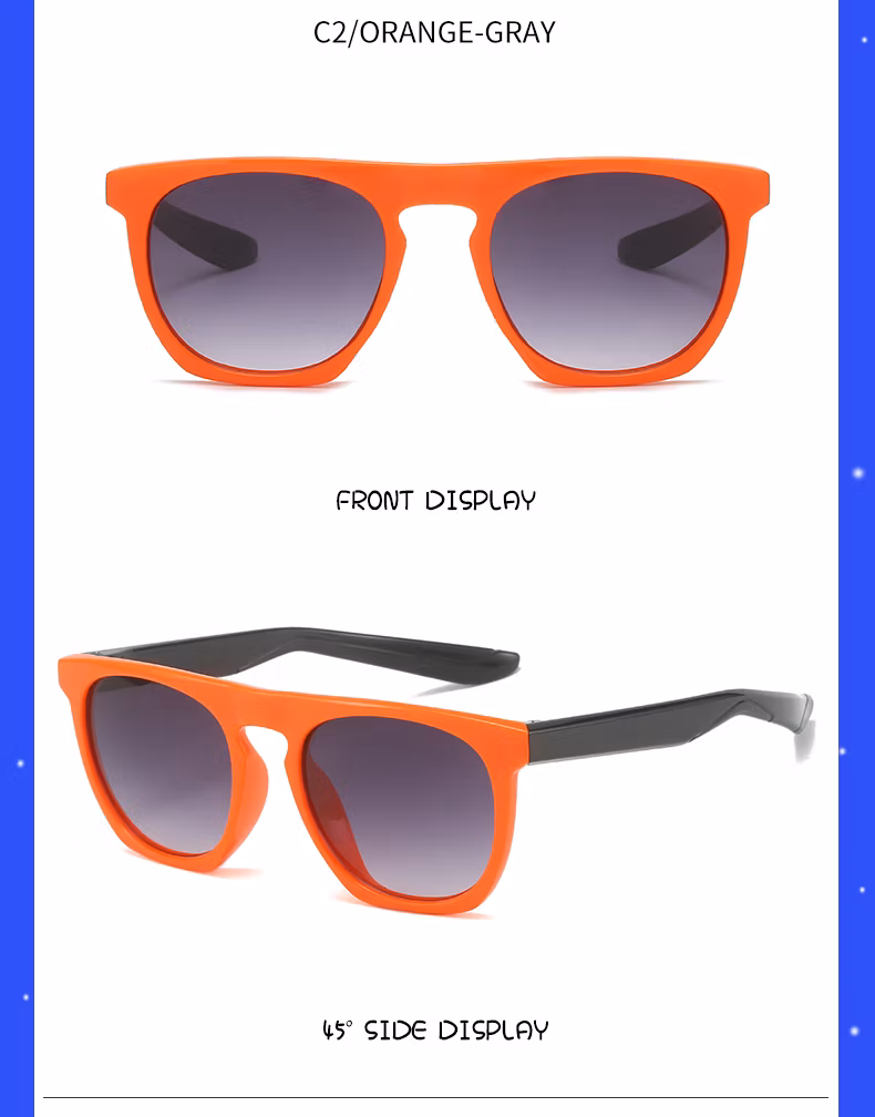 Latest Design High Quality Children′s Sunglasses Shades Square Glasses Fashion Kids Sunglasses Boy Girl Unisex PC UV400