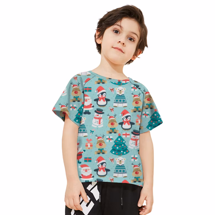 2024 Summer Children′s Short Sleeve T-Shirts Cartoon Animals Printed Cotton T Shirt Baby Boys Girls Tee Tops Kids Clothing