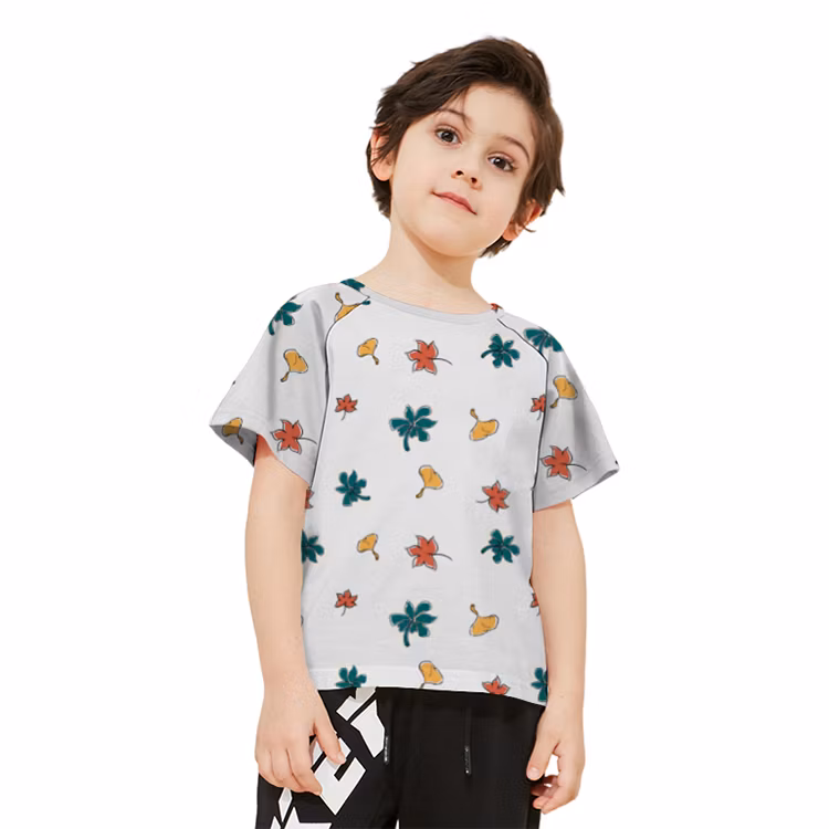 2024 Summer Children′s Short Sleeve T-Shirts Cartoon Animals Printed Cotton T Shirt Baby Boys Girls Tee Tops Kids Clothing