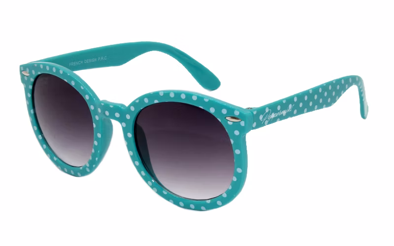 Oversize Unique Lovely Dots Cartoon Style Oval Frame Sunglass for Kids
