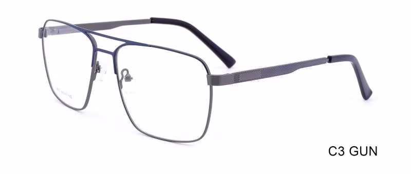 Trendy Glasses Frame Square Transparent Metal Eyeglasses Frame Clear Optical Glasses for Unisex