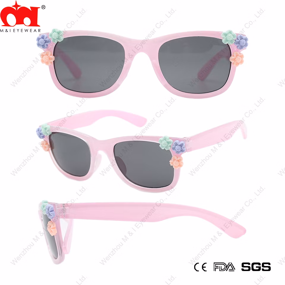 Kids Sunglasses Flower Children Jelly Color Vacation Sunglasses High Quality Promotion (YG20002)