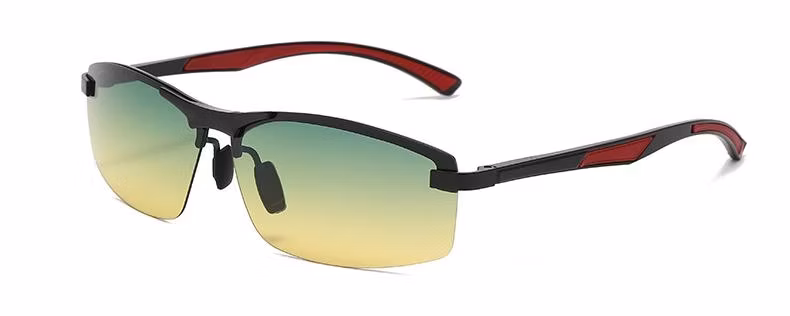 New Sports Aluminum Magnesium Polarized Sunglasses Smart Light-Sensitive Color-Changing Sunglasses