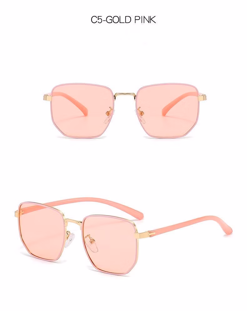 Trendy Italy Design Good Quality Colorful Metal Kids Sunglasses