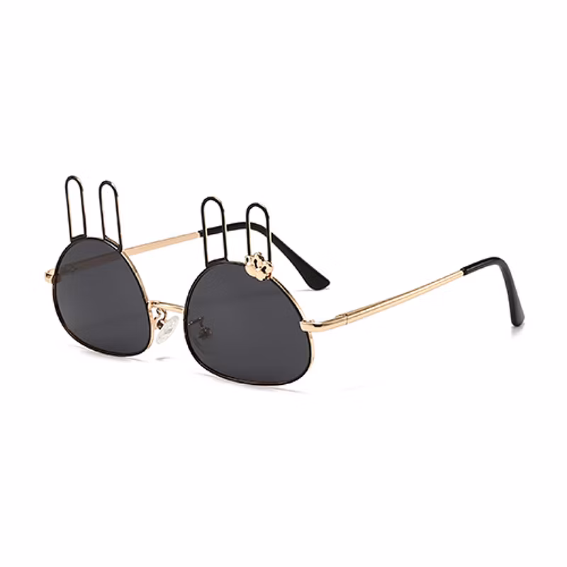 OEM Cartoon Cute Rabbit Shape Fashion Metal Kids Sunglasses