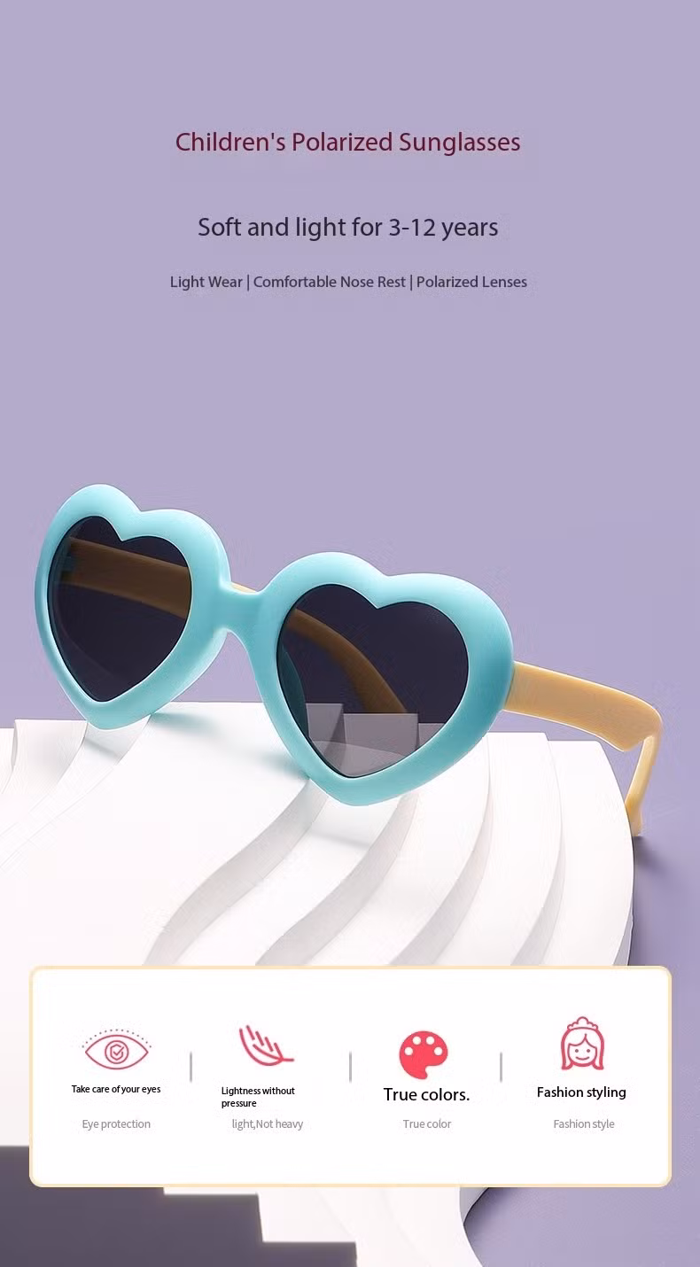 100% UV Protection TPR/ Rubber Flexible Kids Sun Glasses TPE Polarized Sunglasses