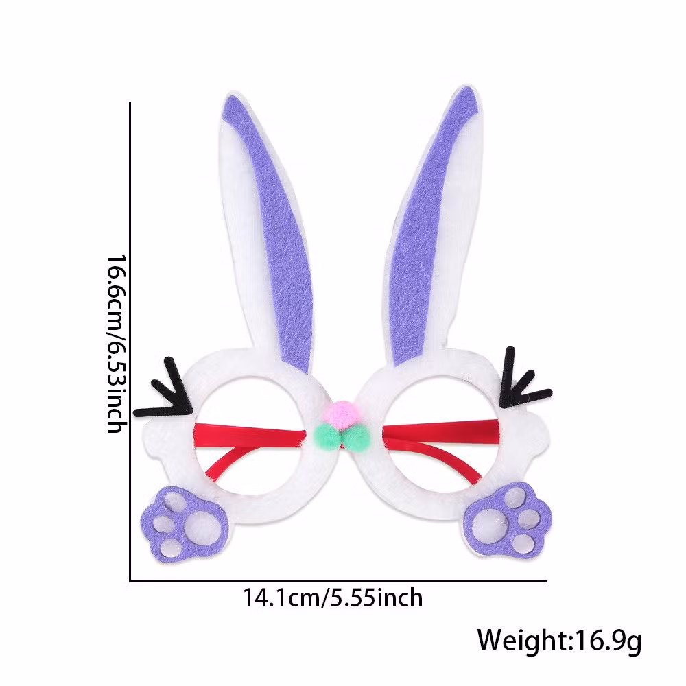 New Easter Cartoon Rabbit Glasses Children′s Party Decorations Chicken Egg Glasses Frame