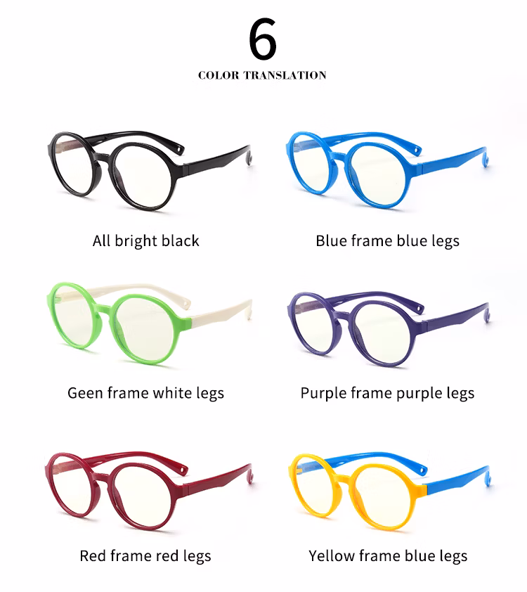 2022 Retro Eye Protection Blue Light Kid Glasses