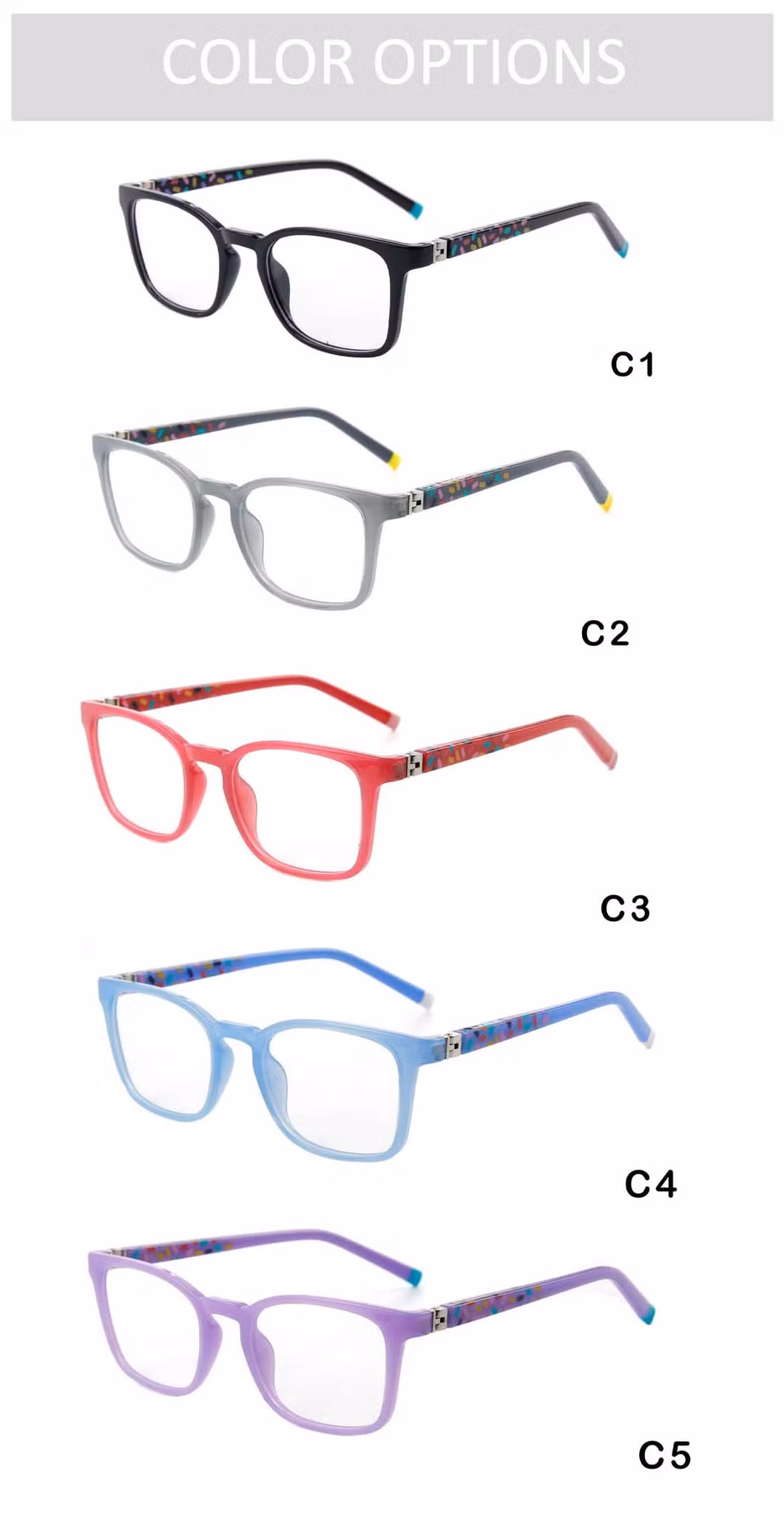 Gd Soft Kids Matte Tr Colorftl Eyeglasses Eyewear Kids Eyeglasses Light Weight Fit for Kids Tr Optical Frames Kids Eyewear