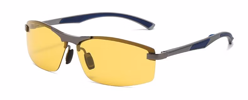 New Sports Aluminum Magnesium Polarized Sunglasses Smart Light-Sensitive Color-Changing Sunglasses