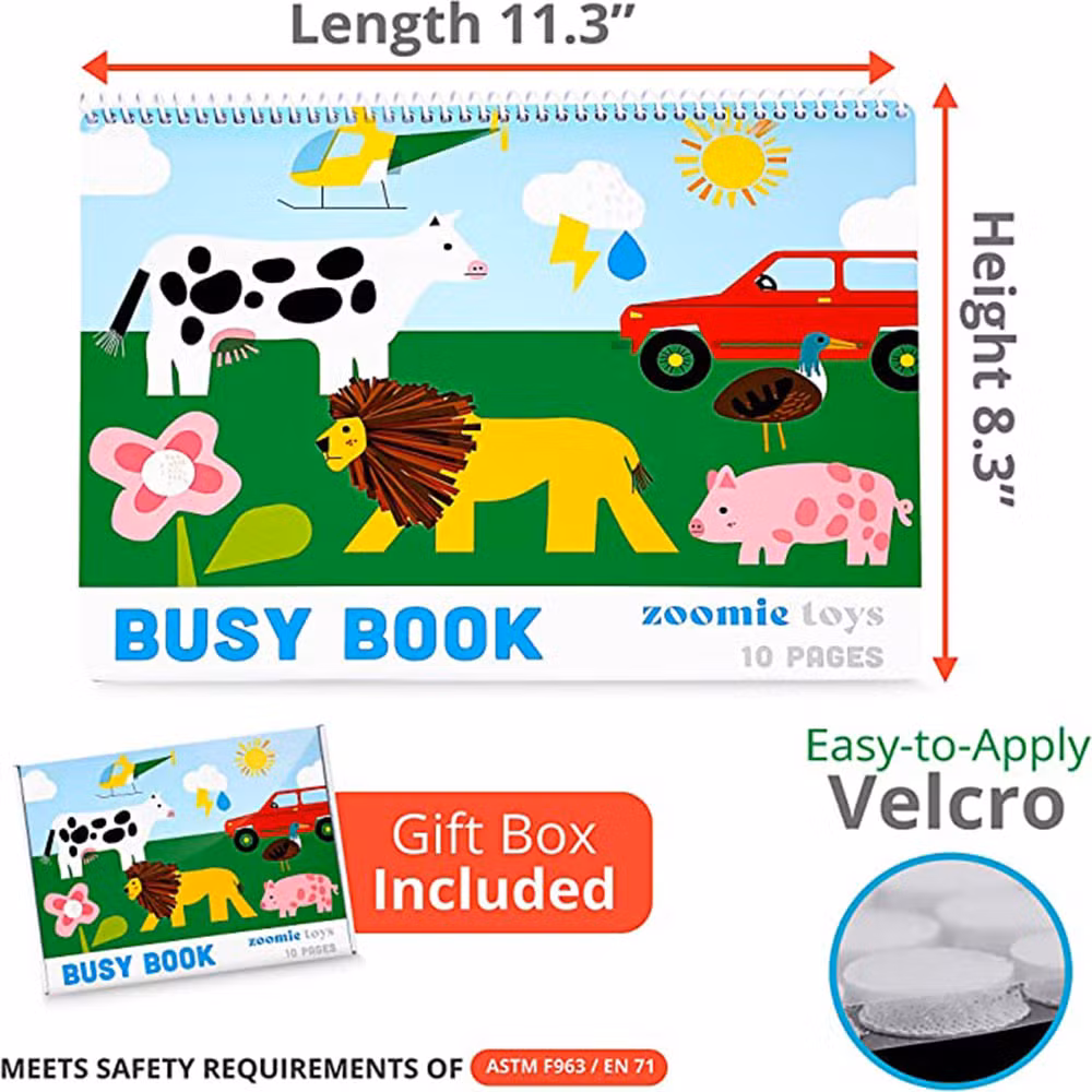 Spiral Busy Book for Toddler Chilren