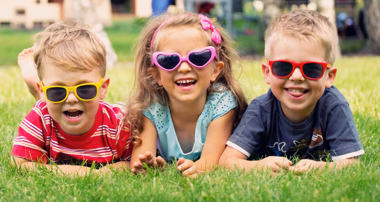 Kids Heart Shaped Sunglasses Girls Custom Logo UV400 Children Sunglasses