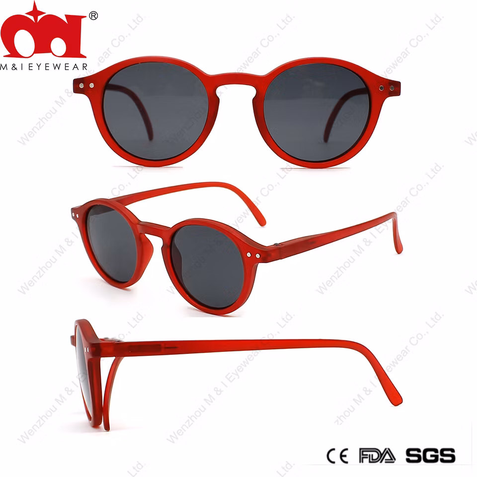 Oval-Shaped Spring Hinge Antiskid Hypoallergenic Kids Sunglasses (WS21005B)