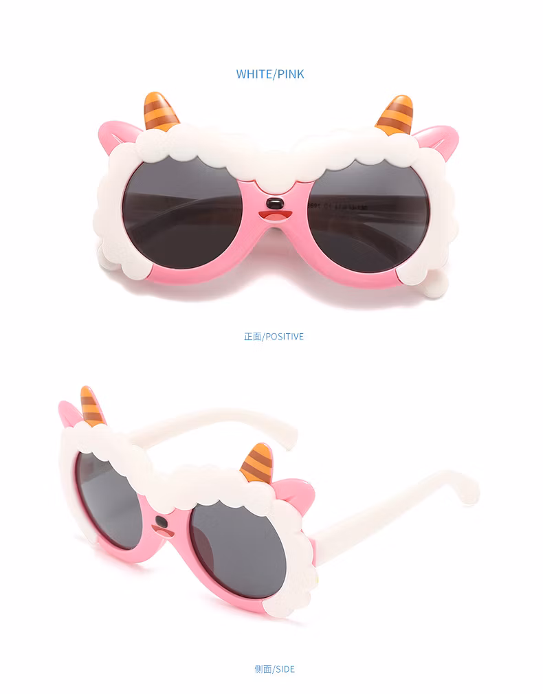 Summer New Children Can Love Card Ventilation Sunglasses Baby Lamb Sunglasses Silicone Sun Protection Glasses