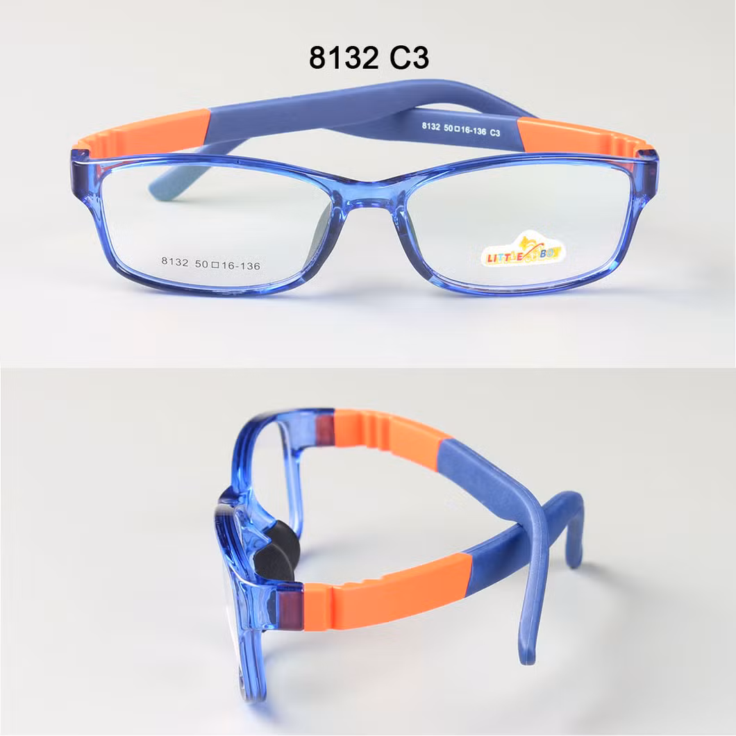 Lightweight Silicone Children Magnetic Spectacle Frame Elementary School Students Tr90 Two-Color Glasses Frame Box Can Be Equipped with Myopia