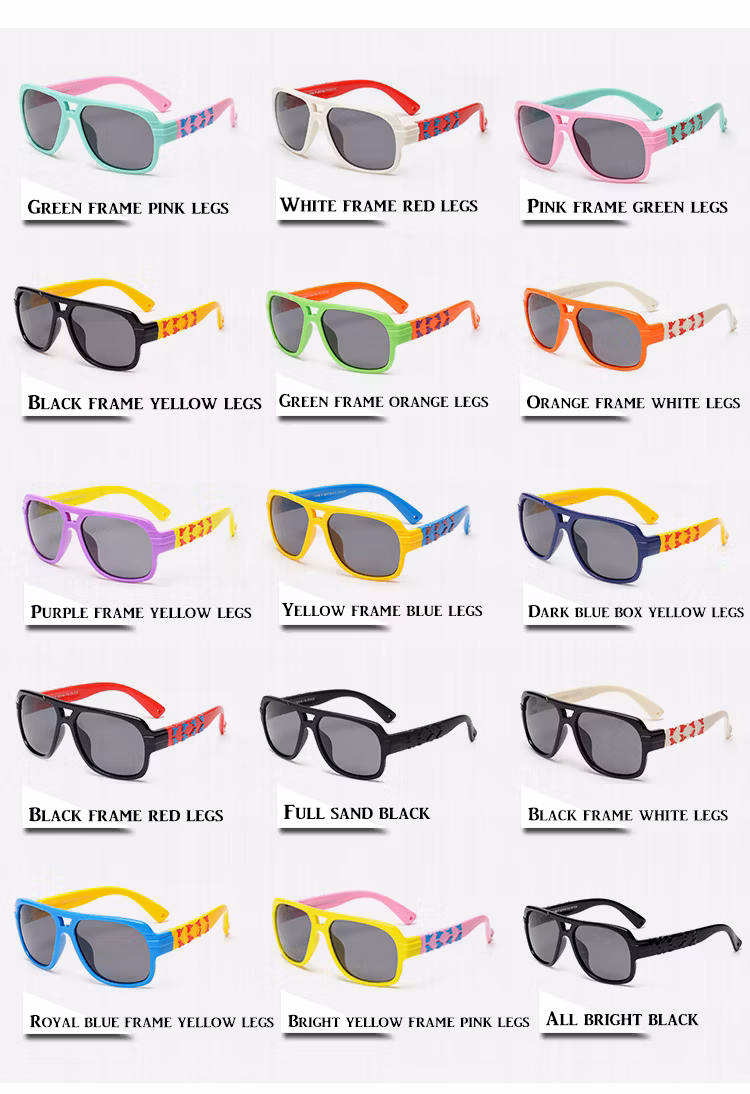 Classic Sports Silicone Frame Glasses Polarized Kids Sunglasses 2020