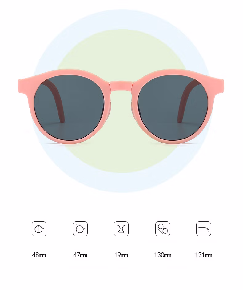 Round Shape Tpee Sunglasses with Tac Polarized Lens Foldable Sunglasses