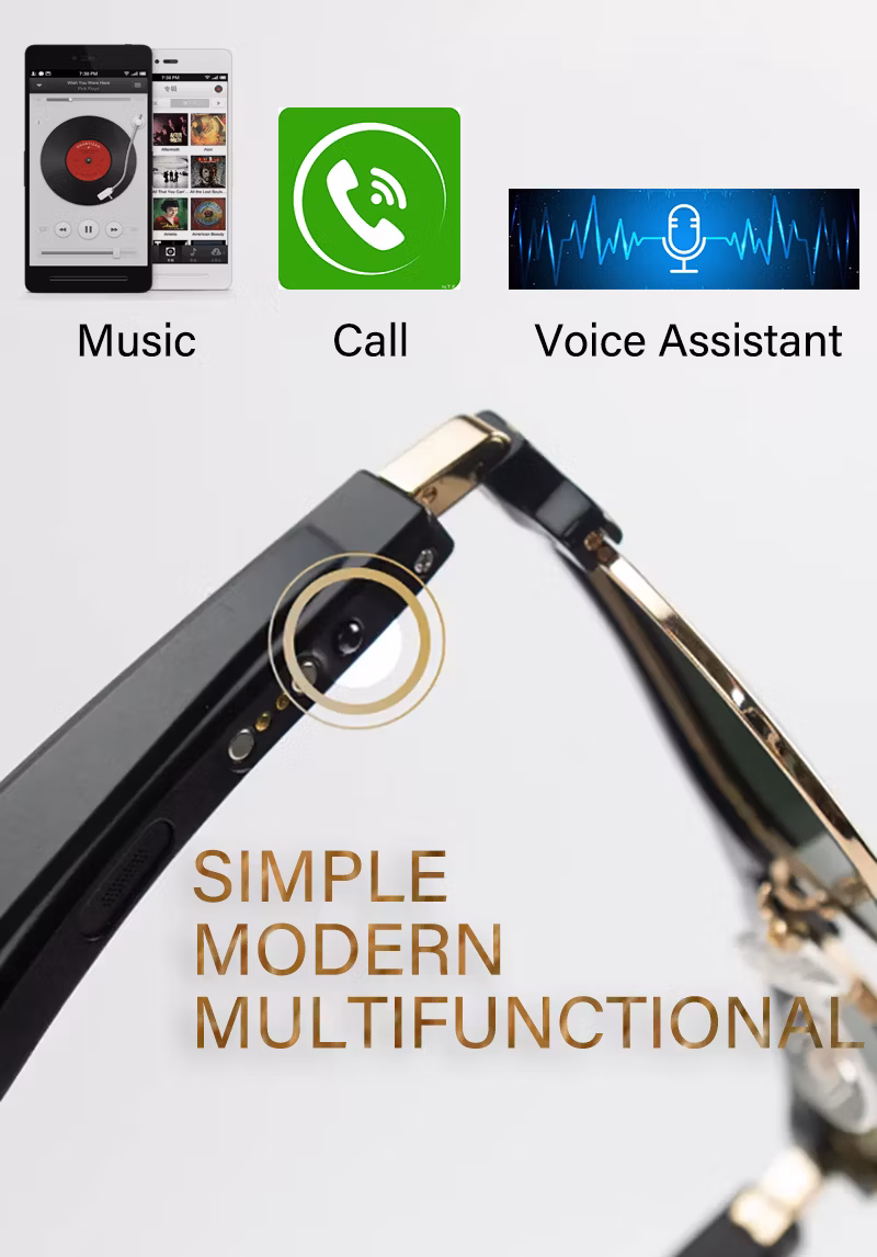 Manufacturer′s New Smart Bluetooth Glasses Audio Headset Open Style Polarized Sunglasses for Men and Women