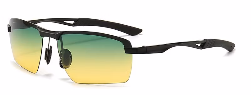 Men Sunglasses Polarized Night Vision Glasses for Unisex Square Alloy Frame Sun Glass Man
